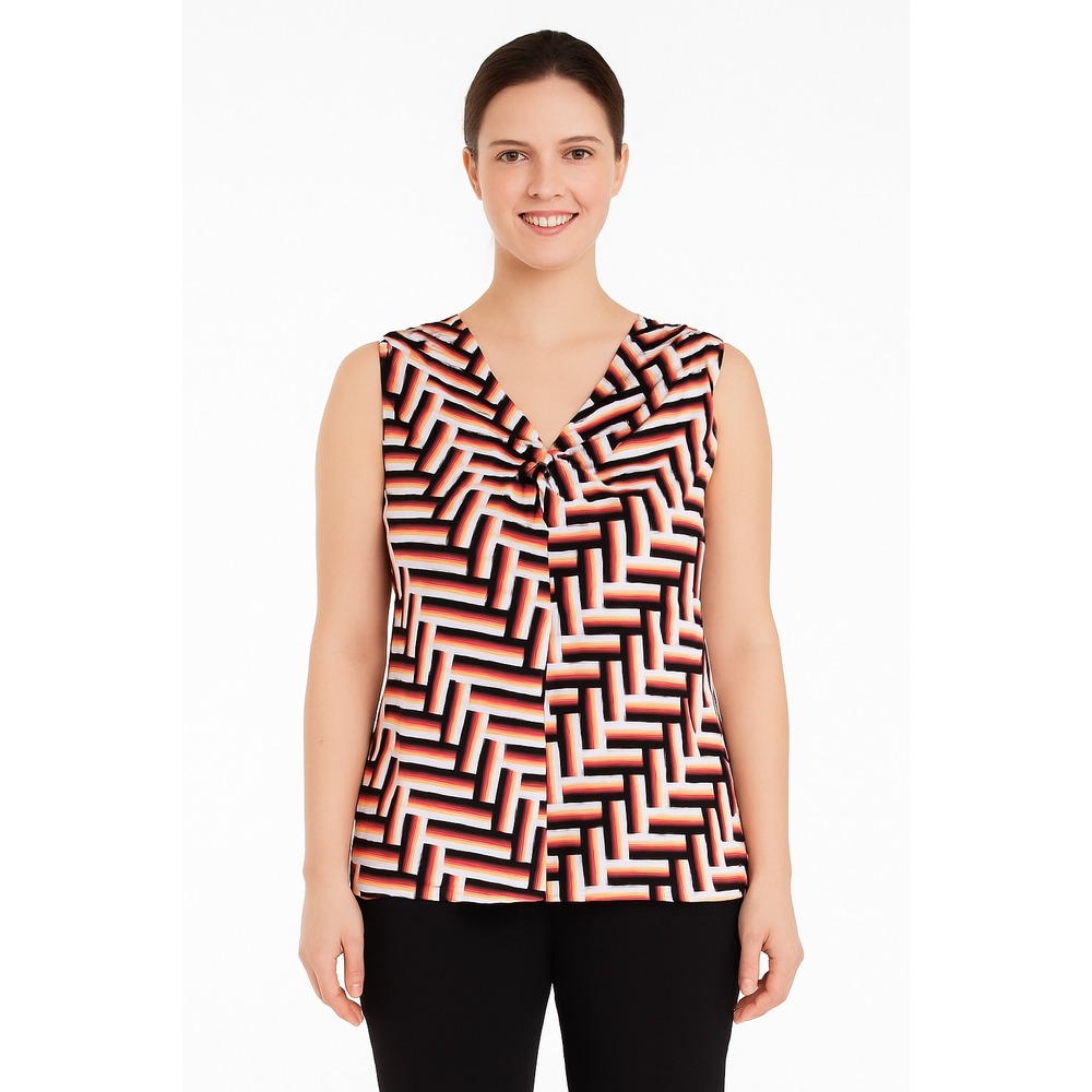 New‎ York and Company  Women's Sleeveless Geometric Print Blouse - Size Medium